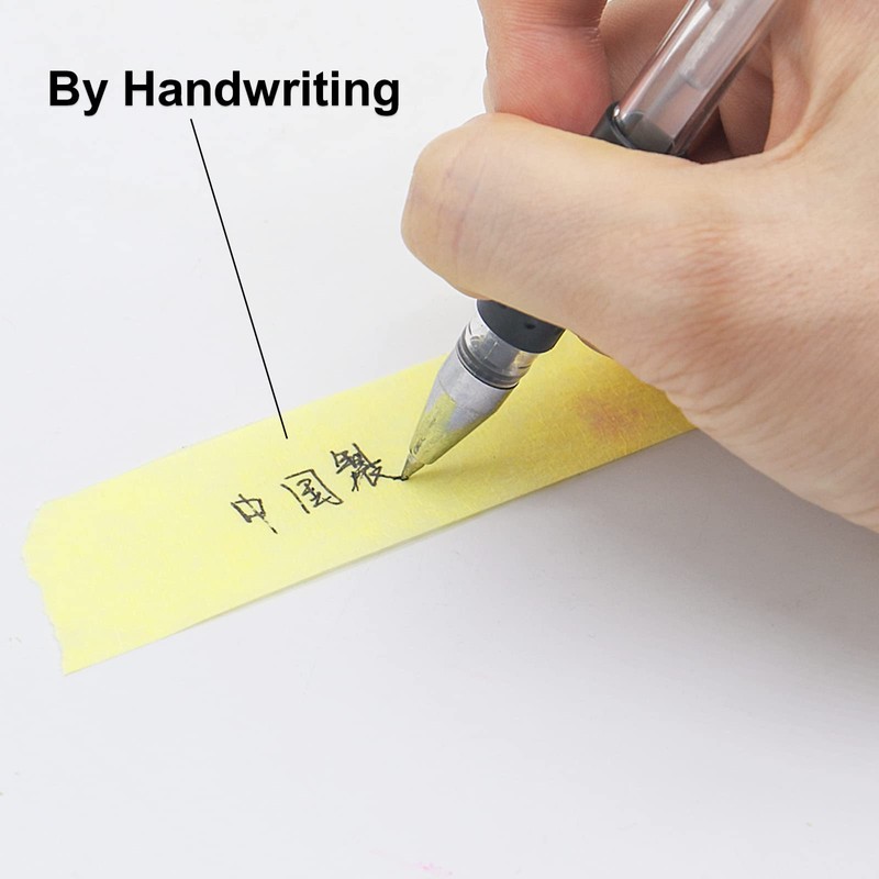 BOMEI PACK Yellow Masking Tape Decorative Writable Yellow Painters Tape