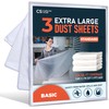 CS 3 Pack Extra Large Plastic Dust Sheets for Decorating