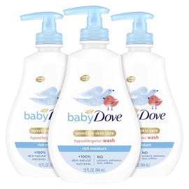 Baby Dove Tip to Toe Wash and Shampoo Hypoallergenic 13 Ounce Pack of 3