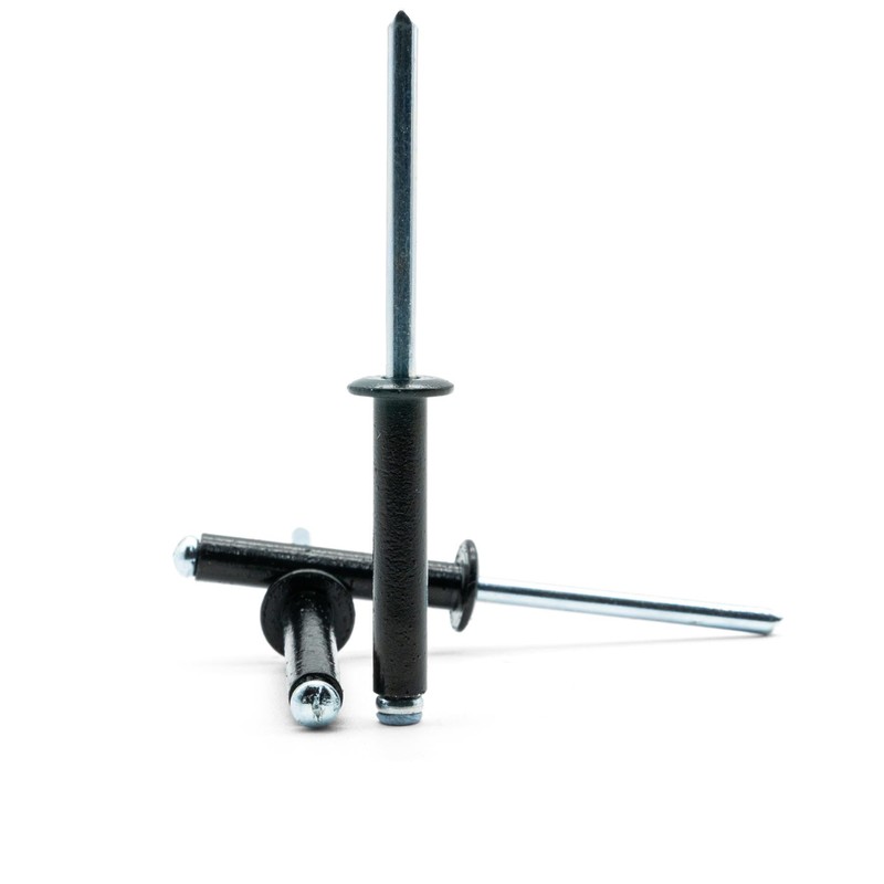 Hippo Hardware (3.2mm X 8mm) Black Pop Rivet Aluminium Body