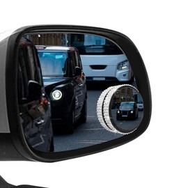 RGOAANC 2PCS Car Blind Spot Mirror, Round Side Mirror, 360° Wide Angle Side View Mirror with ABS Housing, Car Accessories Bling Side Mirror Blindspot Universal for Most Vehicles (White)