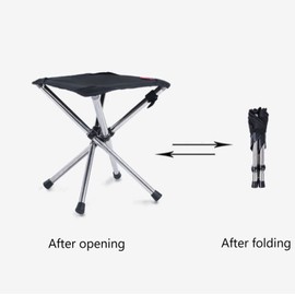 CRSUSUKJ Folding Chair Camping Stool, Portable Folding Stool, Portable Chair, Mini Folding Stool, Fishing Stool, for Adults, Fishing, Hiking, Gardening and Beach with Carry Bag
