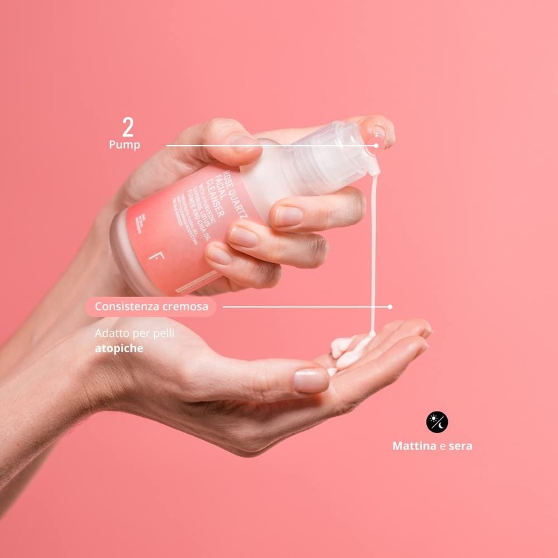 Mild Facial Cleanser 99.9% Natural Rose Quartz Facial Cleanser (100