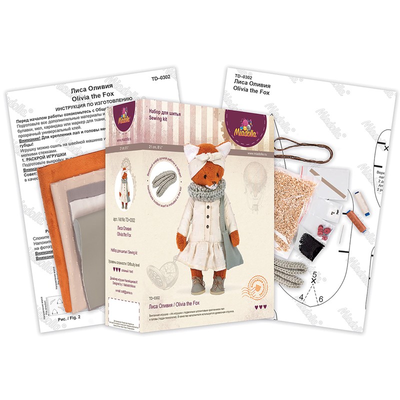 Miadolla - Sewing Kit - TD-0302 - Olivia the Vixen