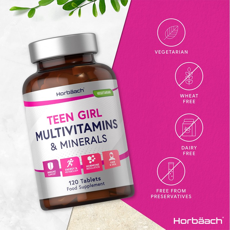 Multivitamins and Minerals for Teen Girls | 120 Tablets |