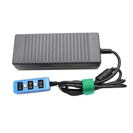 HangTon Ptap D-TAP Splitter Hub with AC Power Adapter 16V 10A for RED ARRI Sony Camera, Monitor, Light, Focus Motor, Wireless System Transmission, 1/4" M4 Mount, Blue