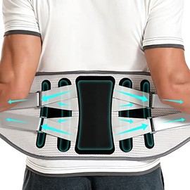 Soporte de espalda para aliviar el dolor de espalda baja cinturón de apoyo de espalda para mujeres y hombres, soporte de espalda baja para hernia de  