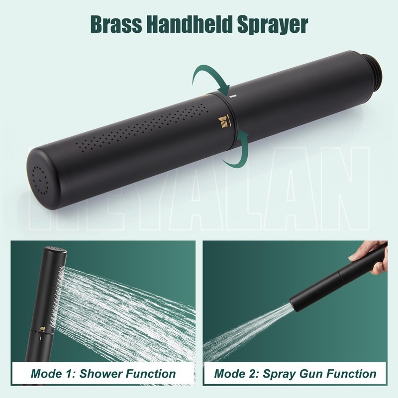 Heyalan Brass 2 in1 Function Handheld Spray Hand Shower High