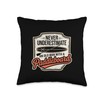 Retro Old Man With A Paddleboard Paddleboarding Throw Pillow
