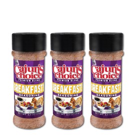 Cajun's Choice Premium Blend Breakfast Blend Seasoning 3.5 oz (Pack of 3) - Add to Coffee, Pancakes, Cereal, Waffles Donuts, French Toast and More