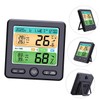 Kisangel 1pc Wall Mounted Hygrometer Clock Thermohygrometer Clock Digital Clock