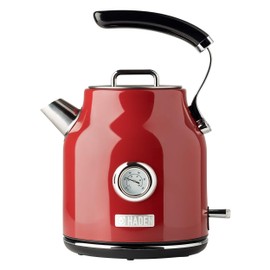 Haden DORSET 1.7 Liter Stainless Steel Retro Electric Kettle with Auto Shut-Off and Boil-Dry Protection in Red