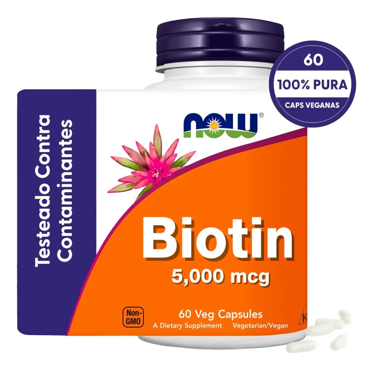 Biotina  100 Pura  60 Cápsulas Vegetales