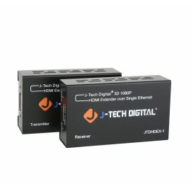 J-Tech Digital HDMI Extender By Single Cat 5E/6/7 Full Hd 1080P EDID Dolby DTS