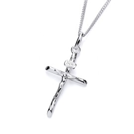 Old English Jewellers 925 Sterling Silver Crucifix Cross Pendant Necklace & 16 18 20 inch Chain (16)