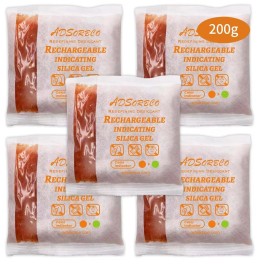 ADSORBCO REDEFINING DESICCANT [200g 5p]Adsorbco Rechargeable Desiccant Packs, Indicating Silica Gel Packets