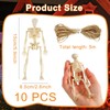 10 Pcs Mini Halloween Skeleton Decorations, White Small Plastic Skeleton