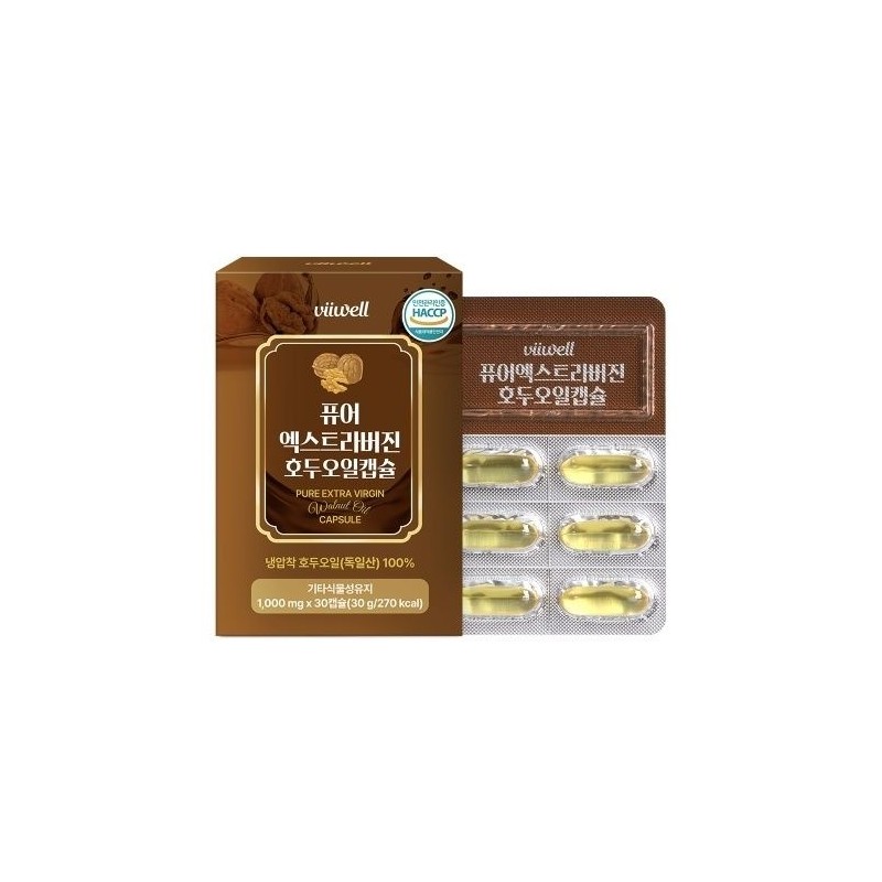 Charm Goods Bewell Pure Extra Virgin Walnut Oil Capsules 30