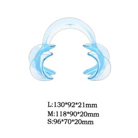 TOUFEIYUAN Mouth Opener Mouth Opener C Shape Plastic Cheek Retractor Clear Dentist Rental Tool Teeth Whitening for Mouthguard Durable and Useful,Blue 20pcs (M:118*90*20) (20)