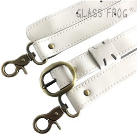 GLASS FROG Scissor Case Belt, Shoulder Belt, Genuine Leather, Hairdresser, 6 Colors, white