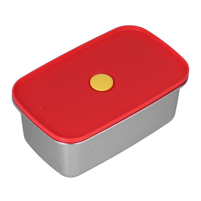 Lunch Box Red Non Pollution Good Sealing Lightweight Easily Clean
