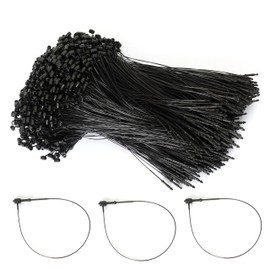 Zhooooonglf 1000Pcs Plastic Hang Tag String Plastic Fastener for Clothing Tags Clothing Fastener Label Security Loops Pin Loop（Black）
