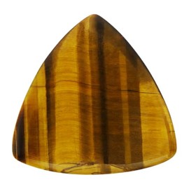 Yellow Tiger's Eye Stone Guitar Or Bass Pick - 3.0 mm Ultra Heavy Gauge - 346 Rounded Triangle Shape - Specialty Handmade Gemstone Exotic Plectrum - 3 Pack, Yellow-Tigers-Eye-Stone-3.0mm-346-3-Pack
