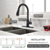 HPUFKOT Kitchen Faucet with Pull Down Sprayer Multitask Mode Single