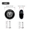 Joyangy 64 x 24mm Luggage Wheels Replacement, 2Pcs Rubber Suitcase