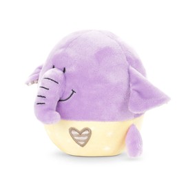 DEMDACO Wobble One Elephant 5.5 x 5 Inch Purple and Yellow Polyester Childrens Plush Stuffed Animal