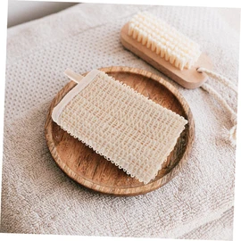 SAFIGLE 3Pcs Natural Ramie Bath Cloths for Adults Lightweight Washcloths for Face Body Soft Absorbent Towels for Bathing Cleansing Durable Stylish Design