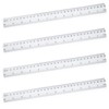 4 pcs Rulers 30cm, Dual Scale Ruler with Metric &