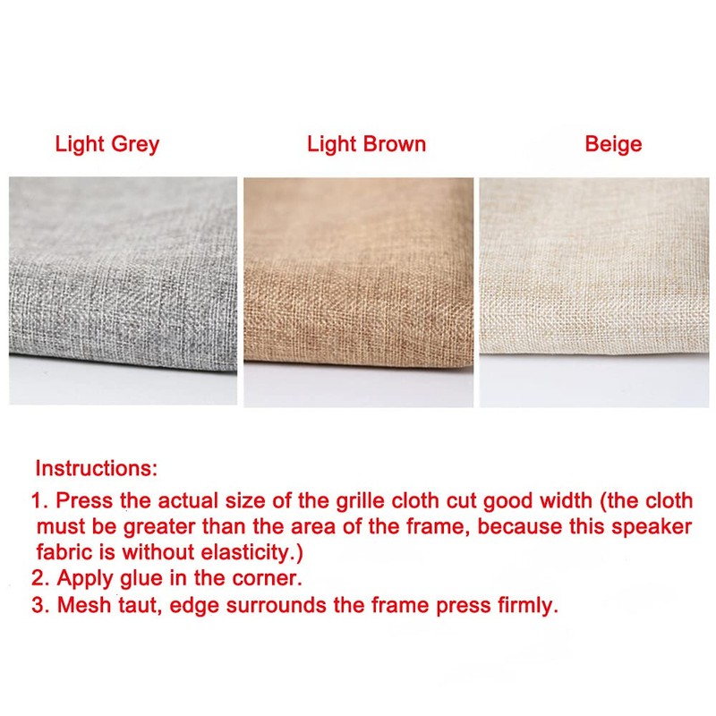 Flushbay Speaker Grill Cloth Linen Speaker Fabric Protective Dustproof Mesh