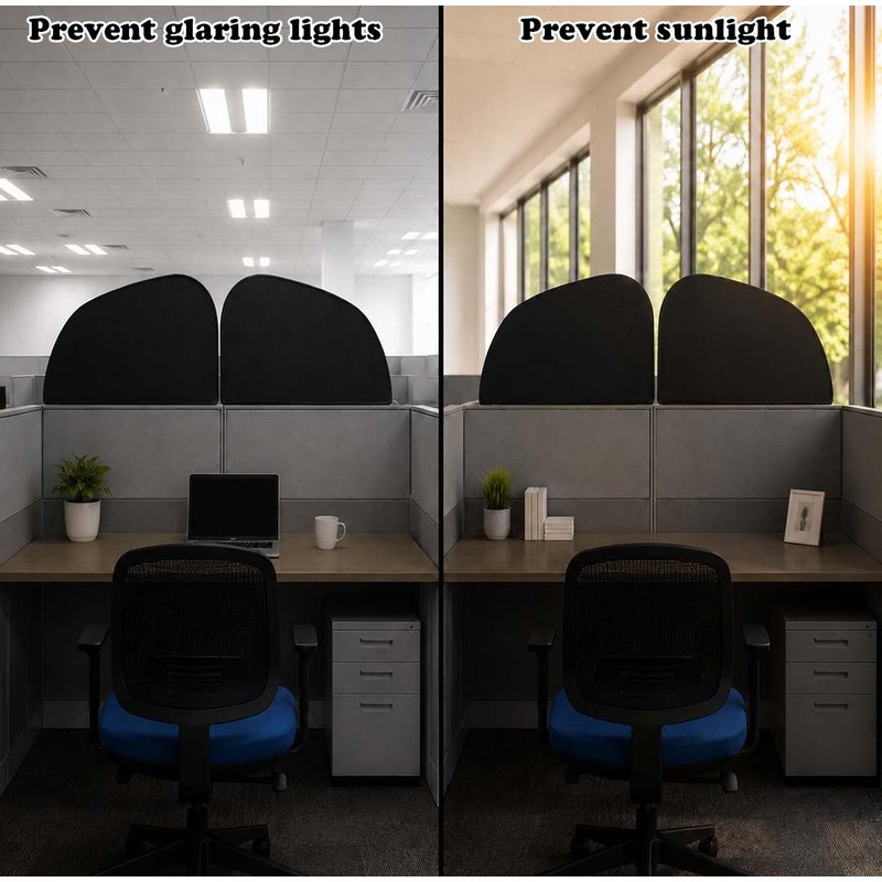 Desk Privacy Shade for Office Cubicles, 30.9in Foldable Cubicle Shield
