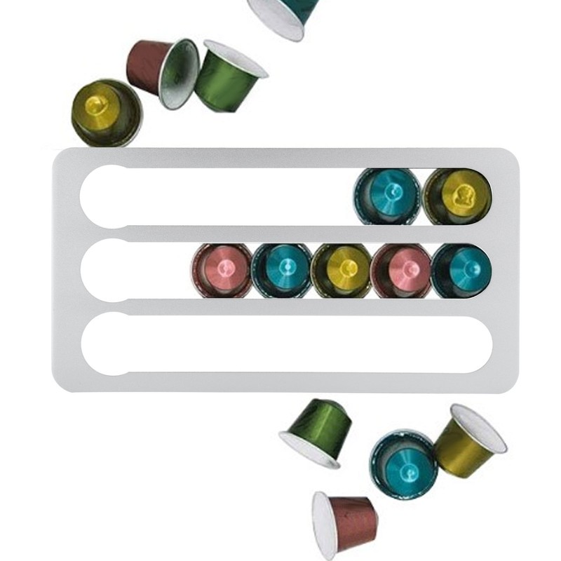 Wall Mounted Coffee Capsule Holder Coffee Pod Rack Storage Shelves