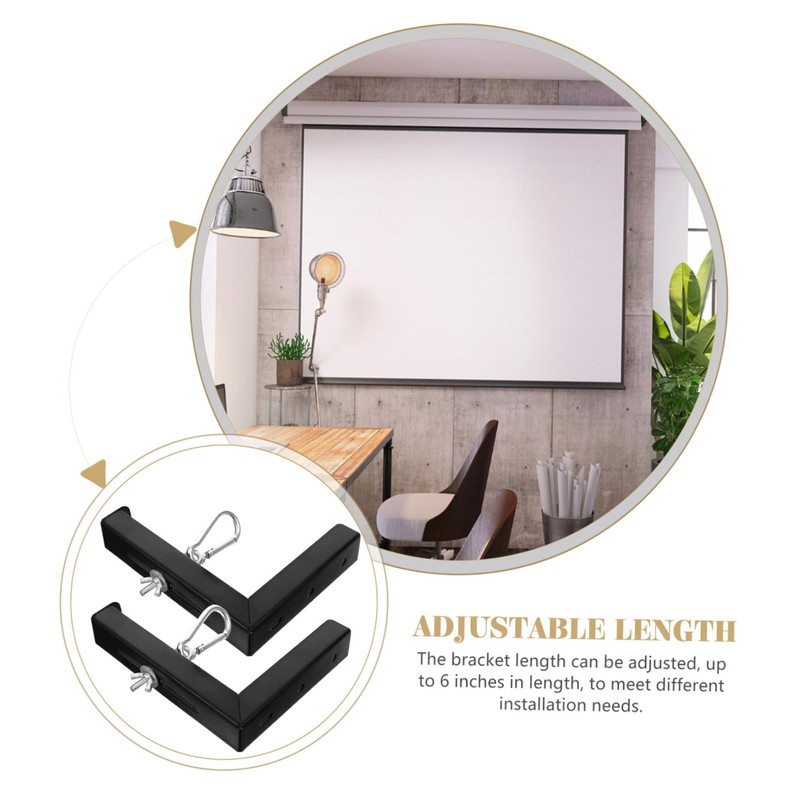 DOITOOL Sturdy Metal Projector Screen Bracket Wall Mount Bracket l
