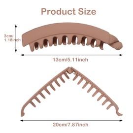 Ehuihuan Banana Hair Clip, Banana Clip Hair, Banana Hair Clips, Women's Large Hair Clip, Thick Hair, Banana Hair Clip, Ponytail Banana Clip, Fishtail Hair Clip, 13 x 3 cm, 4 Pieces