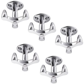 5 x So-Tech® Rena 3-Way Swivel Hooks Chrome Under-Unit Hooks Coat Hooks Coat Hooks