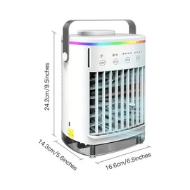 Portable Air Conditioners 3 IN 1 Evaporative Air Cooler, Swamp Cooler For Indoor Use, Cooling Fan With 80°Oscillation 12H Timer, 3 Modes 3 Speeds, 4.2Gal Tank, For Bedroom, Home, Office, Kitchen