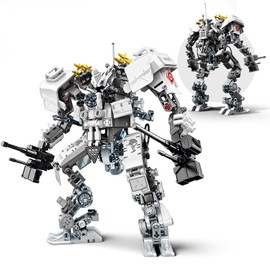 HIGH GODO Ghost Killer Mech Robot Transforming Building Blocks Set for Adults, City Warrior Justice Hero Soldier Mech Model Building Kit, Cool Creative Robots Toys Gift for Teens, 466 Pieces