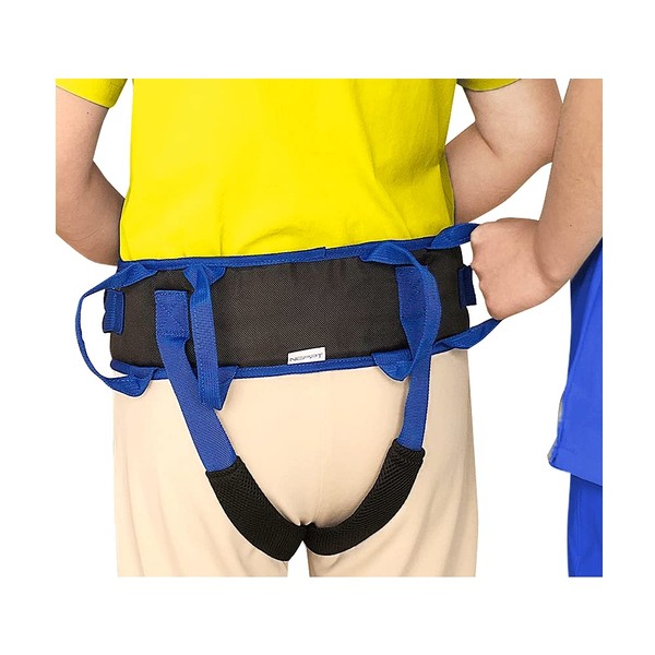Gait Belt for Seniors Transfer Gate Belt with Handles for Lifting Elderly Wheelchair Patient Standing Aids Supports Physical Therapy Safety Medical Lift Sling with Leg Loops ＆ Buckle