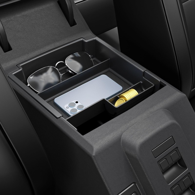 Mabett Double-Layer Console Organizer for Bronco 2025 4-door, Armrest Storage