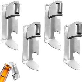 4 PCS Military Can Opener Portable Manual Can Opener Safety Folding Small Can Openers for Home Outdoor Camping Kitchen Dining Room and Bar