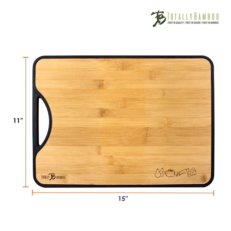Totally Bamboo Poly-Boo Double Sided Bamboo and Poly Cutting Board,
