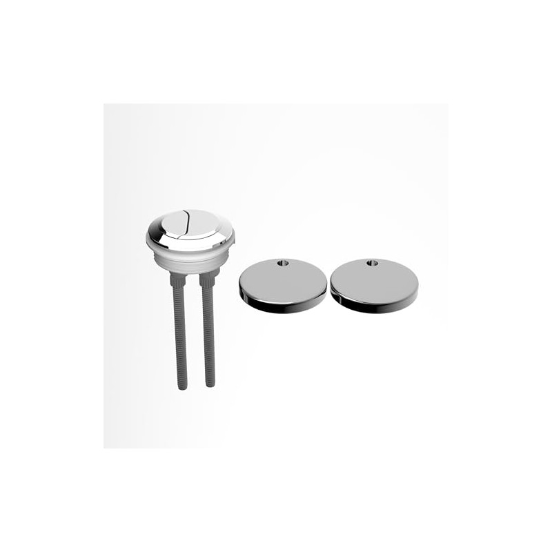 WinZo Toilet Round Dual Flush Button with Toilet Seat Bolts