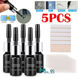 5 Pack Car Glass Nano Repair Fluid Automotive Windshield Resin Crack Glue Kit US