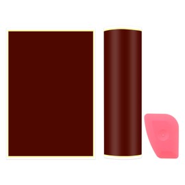 PATIKIL 15.3x10.4 Inch Laser Engraving Paper, 2 Pcs Laser Engraving Marking Color Paper with Scraper for Fiber Laser Marking and Engraving on Metal Ceramics Glass, Brown