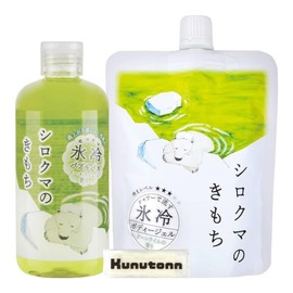 Global Product Planning Kimochi Bubble Bath with Warm Hot Water, Polar Bear Mochi, Ice Cold Shower, Cool Lime Scent, Main Unit, 10.1 fl oz (300 ml) + Refill 5.3 oz (150 g), Set of 1 + Kunutonn