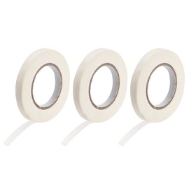 DMiotech 3pcs 10mm x 20M Masking Tape Painters Tape Roll for Crafts, Labeling and DIY Decoration, White