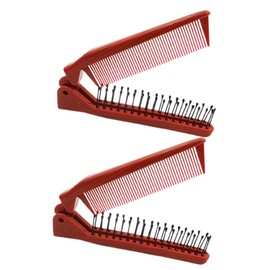 Minkissy Pcs Mini Travel Hairbrush Portable Folding Brush for Women Compact Round Brush for Pocket The-go Styling